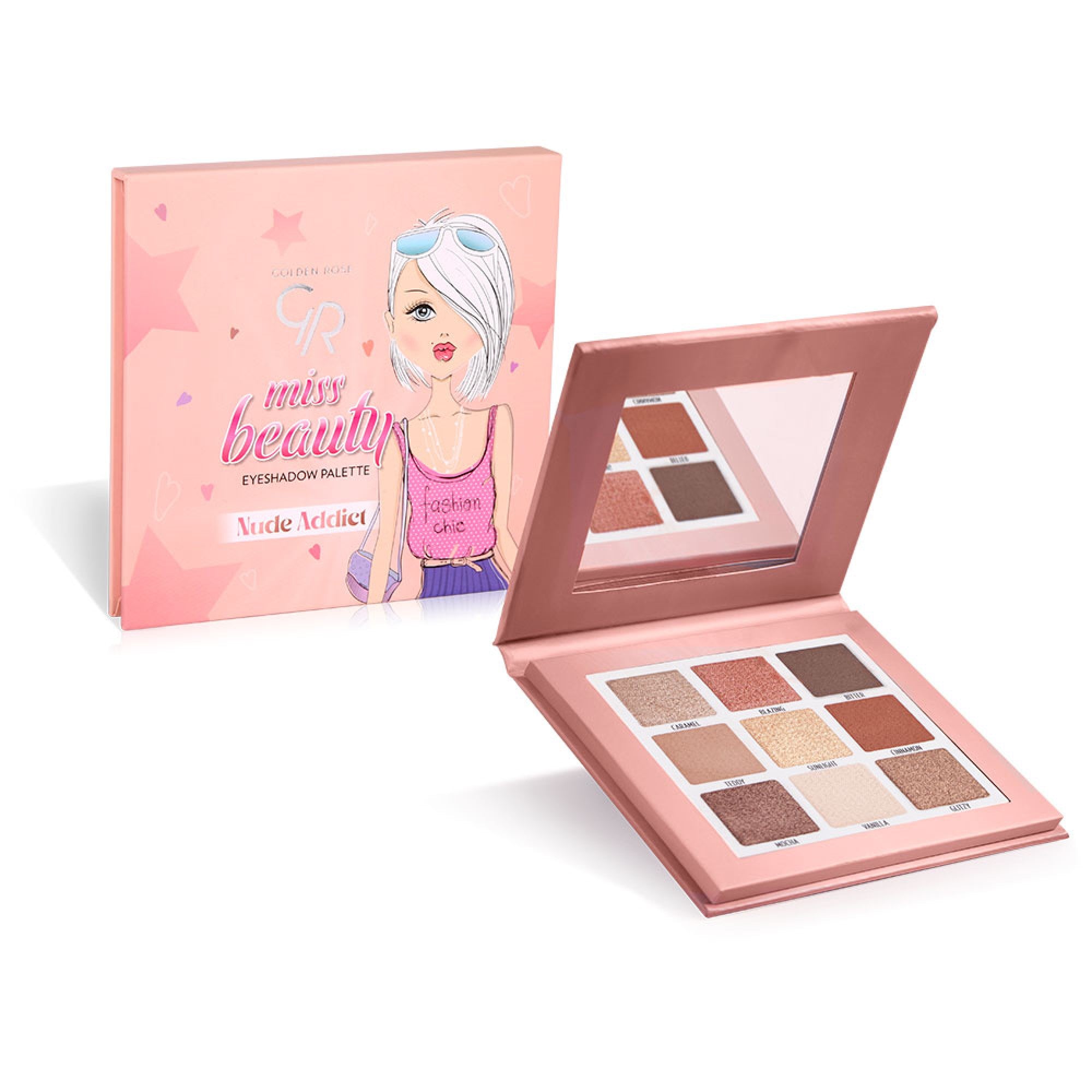 GOLDEN ROSE. MISS BEAUTY EYESHADOW PALETTE