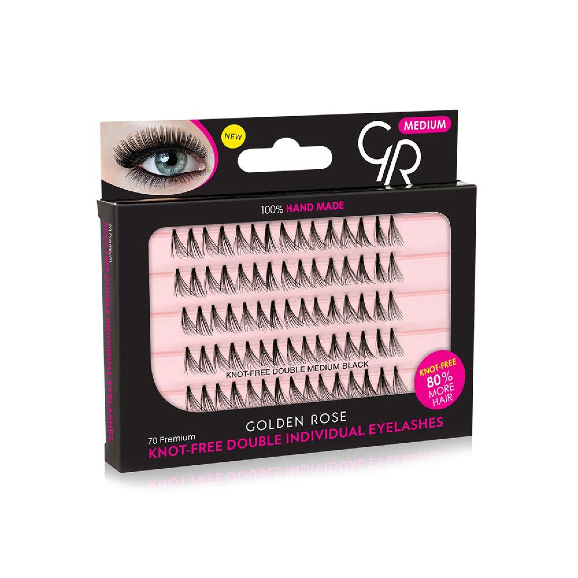 GOLDEN ROSE. INDIVIDUAL EYELASHES KNOT-FREE