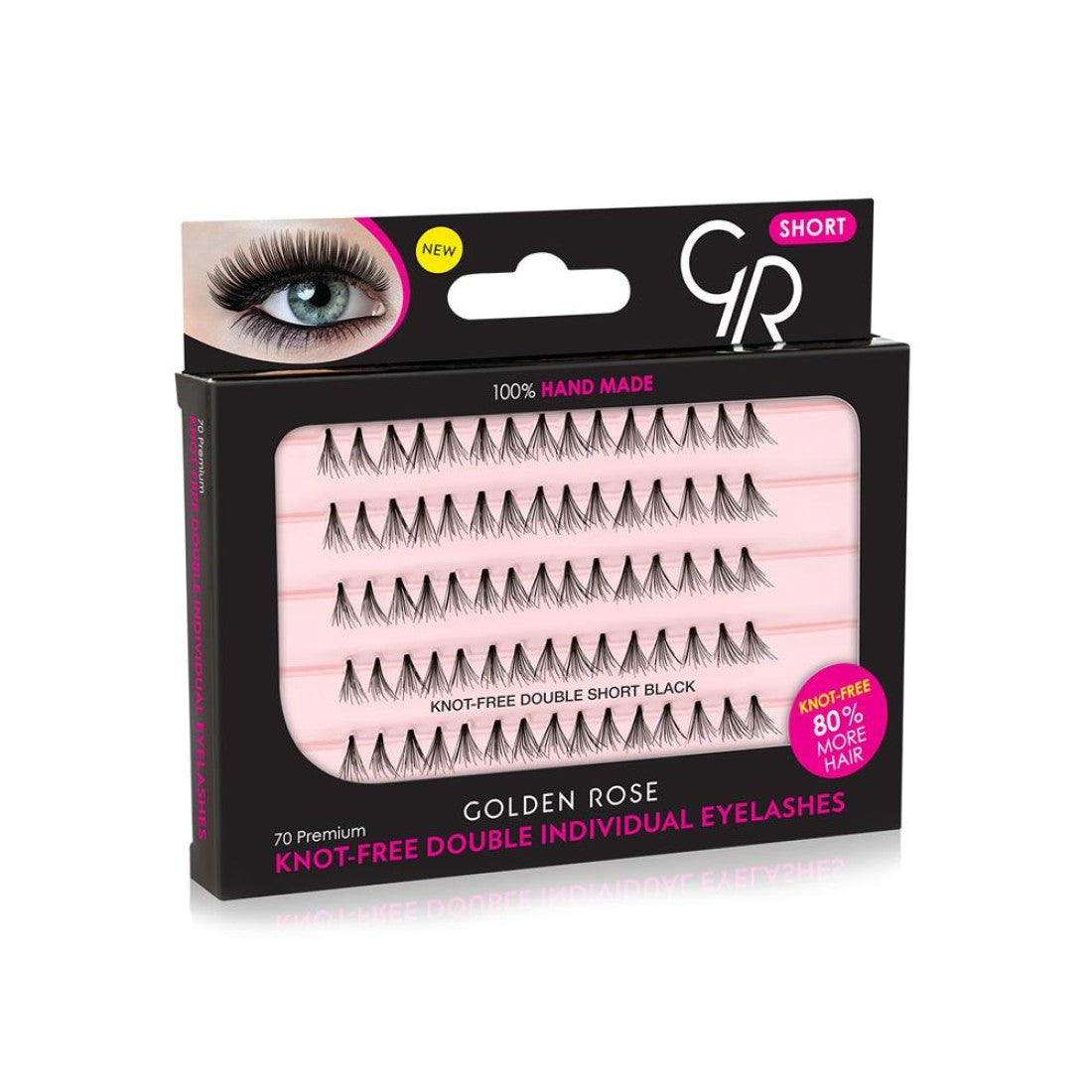 GOLDEN ROSE. INDIVIDUAL EYELASHES KNOT-FREE